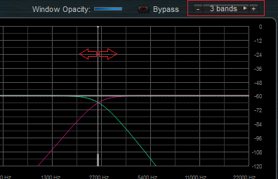 Step 08 - Setup the number of bands on the MB-7 Mixer plug-in and adjust frequency ranges